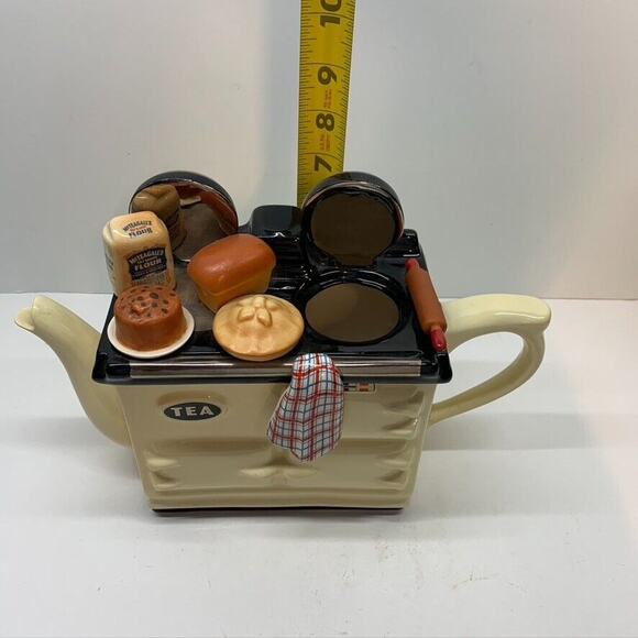 TEAPOTTERY BAKING DAY LARGE AGA STYLE TEAPOT CREAM (MISSING‎ LID) - Picture 8 of 8